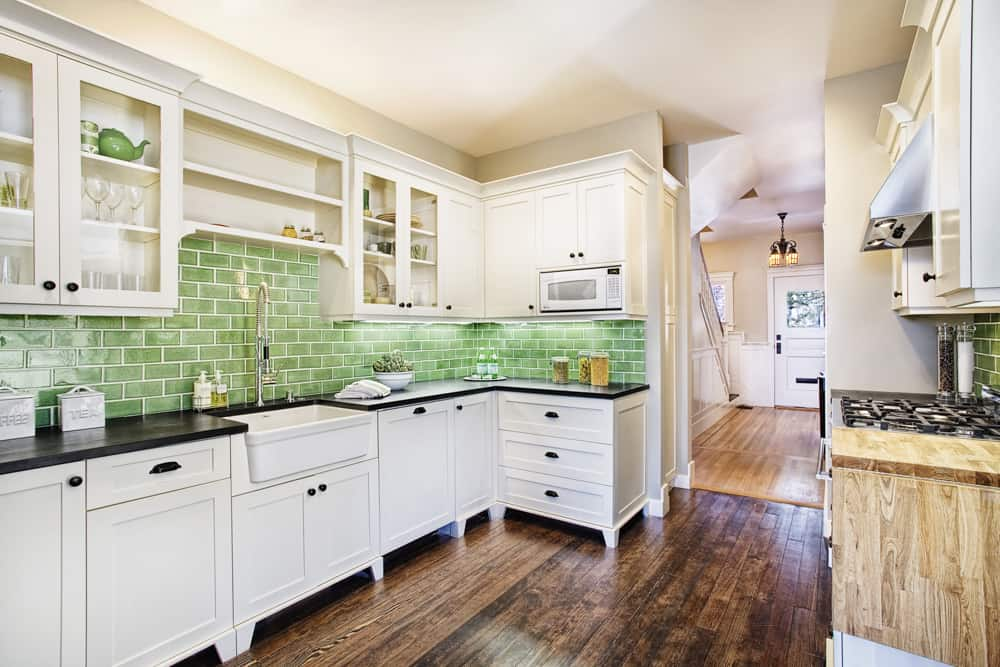  Green backsplash tiles Purchase Price + Photo 