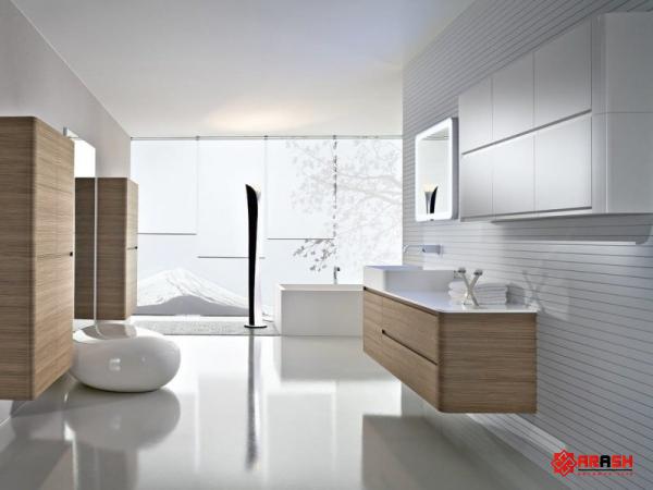 The purchase price of white tiles bathroom + training